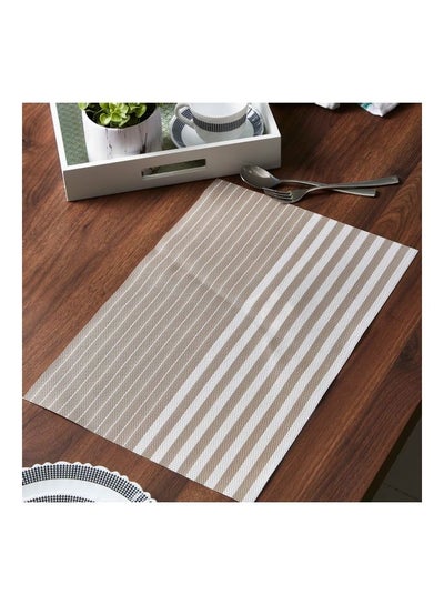 Buy Ella Striped Placemat Beige 30 x 45cm in Saudi Arabia