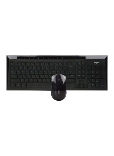 Buy Wireless Keyboard And Mouse Combo Set Black in UAE