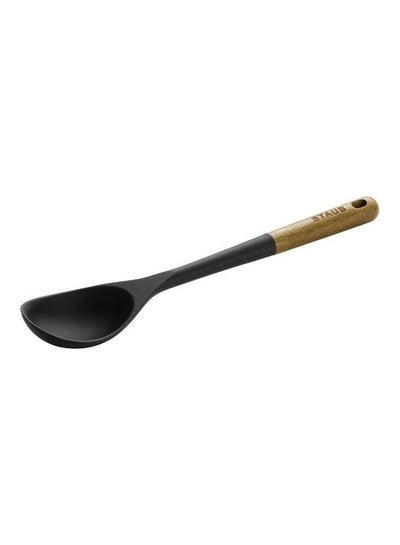 Buy Silicone Serving Spoon Black 31cm in UAE