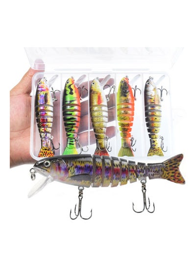 Buy 5Pcs 4.3 Inch 0.6oz Bionic Fishing Lure Hard Body Sinking Bait Fishing Bass Lure Multi-jointed Fishing Lure  CC53 15*2.5*13.5cm in UAE