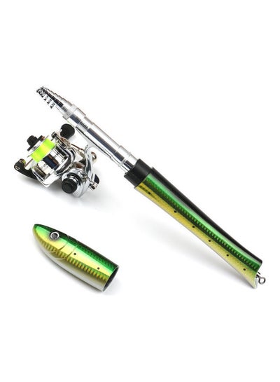 Buy Portable Pen Fishing Rod Mini Pocket Fishing Rod with Spinning Kit  1.4m 28*5*15cm in Saudi Arabia