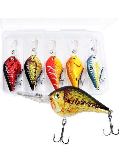 Buy 5 Pcs Bionic Fishing Lure Hard Body Floating Bait Fishing Bass Lure Fishing Lure  3.5 in 0.4 oz / pc  CC11 17.5*3*11.5cm in UAE