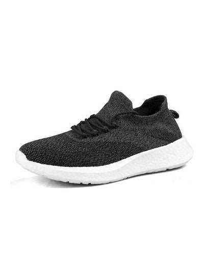 Buy Anti Slip Lace-Up Sneakers Black in Saudi Arabia