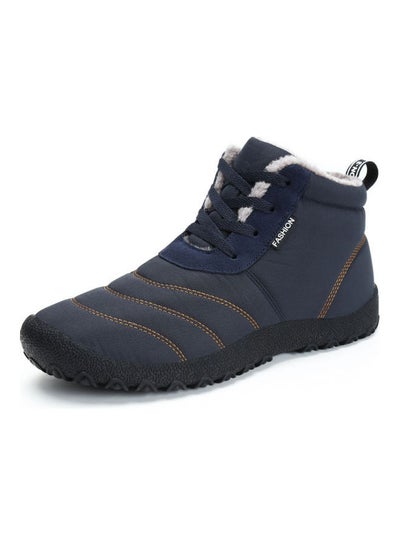 Buy Waterproof High Top Warm Boots Blue/Black in Saudi Arabia