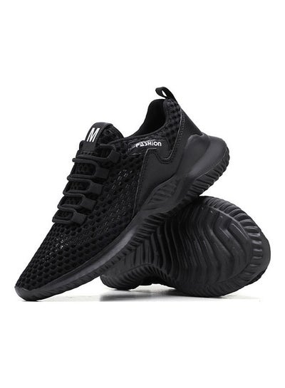 Buy Casual Lace-Up Training Sport Shoes Black in UAE