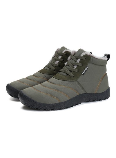 Buy Waterproof High Top Warm Boots Grey in Saudi Arabia