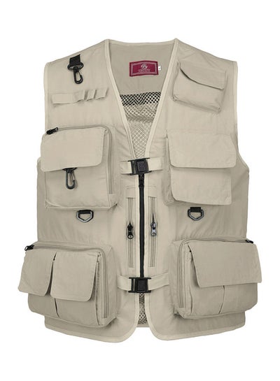 Buy Fishing Photography Vest Summer Multi Pockets Mesh Jackets Quick Dry Waistcoat XXL 40*2*30cm in Saudi Arabia