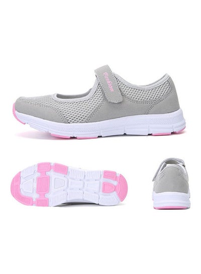 Buy Breathable Light One Foot Leisure Walking Shoes Grey in Saudi Arabia