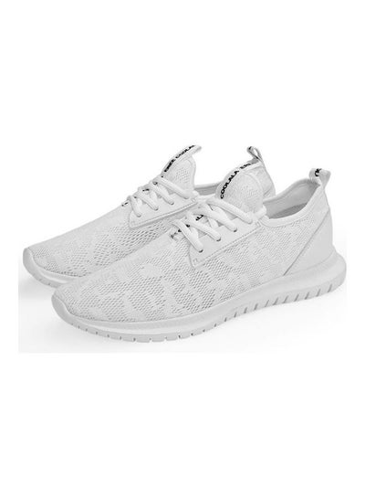 Buy Mesh Pattern Lace-Up Running Shoes Grey in UAE