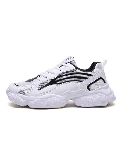 Buy Heighten Low Top Sneakers White/Black in Saudi Arabia
