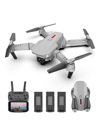 Buy LS-E525 RC Drone with Camera 4K Drone Dual Camera WiFi FPV Drone Headless Mode Altitude Hold Gesture Photo Video Track Flight 3D Filp RC Qudcopter with 3 Batteries Silver in UAE