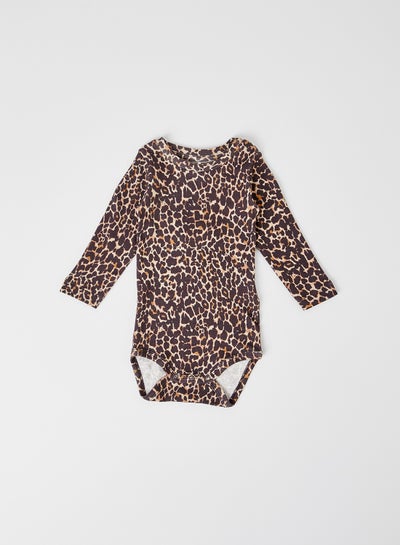 اشتري Baby Girls Leopard Print Bodysuit Multicolour في الامارات