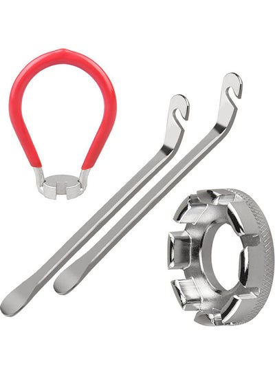 Buy 4 Pack Bike Spoke Tool Bicycle Spoke Wrench Pocket Tool 6 in 1 Bike Rim Truing Tool Correct Tool with Tire Lever in Saudi Arabia