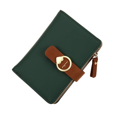 Buy Small PU Leather Holder Wallet Green in UAE