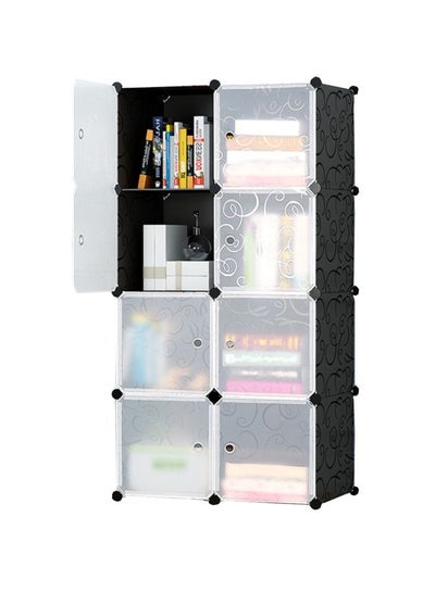 Buy 8-Modular Detachable Storage Cabinet Black/White 75x37x147cm in UAE