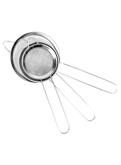 Buy 3-Piece Penguen Colander Set Silver in Saudi Arabia