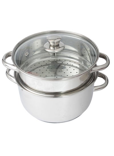 Buy Stilo 2-Tier Steamer Silver 20cm in UAE