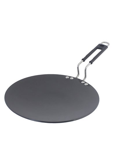 Buy Hard Anodised Concave Tawa Black 25cm in Saudi Arabia