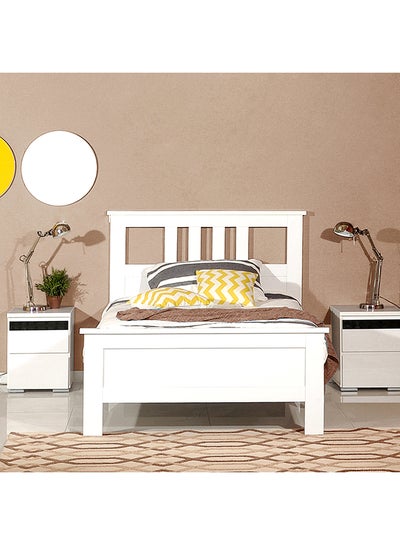 Buy Hampton Twin Size Bed White 120x200cm in Saudi Arabia