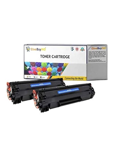 Buy 2-Piece Toner Cartridge For Samsung LaserJet Ml2160/2162/scx3400/3405 Printer Black in UAE