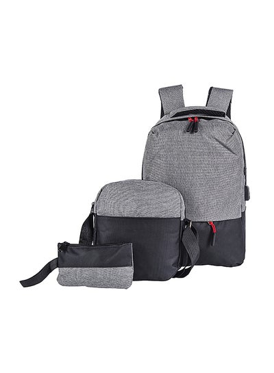 Buy 3 Piece Multifunctional Bags Set Grey/Black in Saudi Arabia