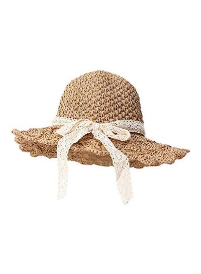 Buy Big Straw Sun Beach Hat Folding Mesh Travel Leisure Dome Cool Hat multicolour in Saudi Arabia