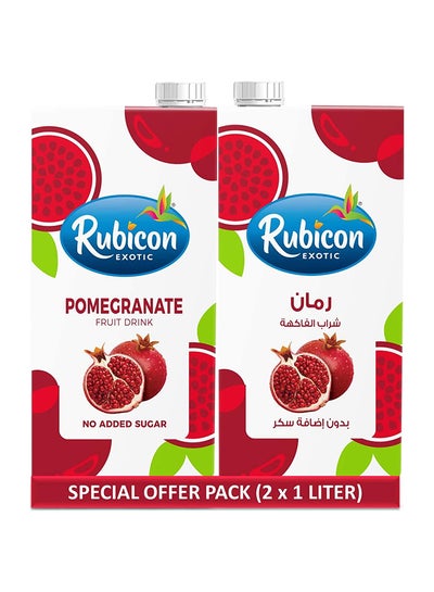 Buy Fruit Drink No Added Sugar Pomegranate 1Liters Pack of 2 in UAE