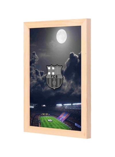 Buy FCB Themed Canvas Print With Frame Grey/Green/Beige 23x33cm in Saudi Arabia