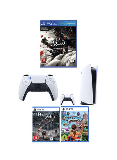 Buy PlayStation 5 Console With Extra Controller And 3 Games (Demon Souls + Ghost Of Tsushima + Sackboy: A Big Adventure) in Egypt