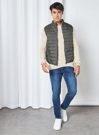 khaki short sleeve jacket