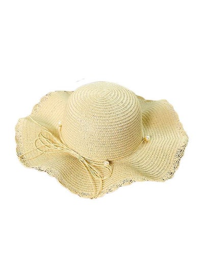 Buy Pearl Decor Sun Hat Beige in Saudi Arabia