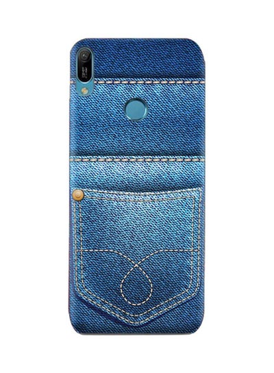 Buy Amc Design Huawei Y6 Prime Tpu Silicone Case With Jeans Pattern Blue in UAE