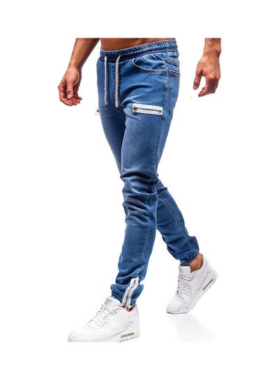 Buy Casual Loose Jogger Blue in UAE