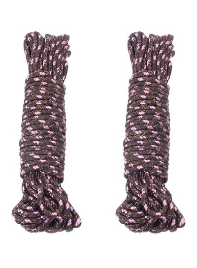 Buy 2-Piece Clothes Rope Brown 2 x 9meter in UAE