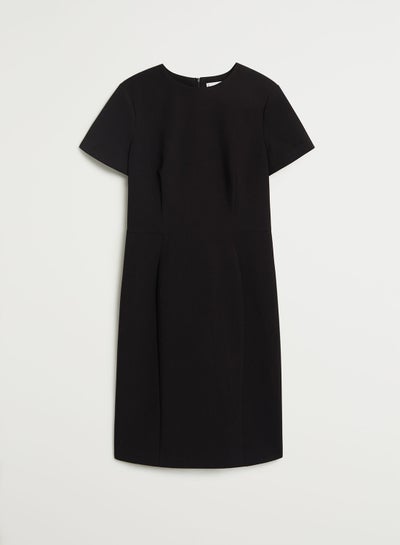 اشتري Tailored Short Sleeve Mini Dress Black في السعودية