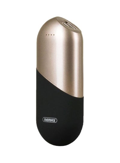 Buy 5000.0 mAh Capsule Power Bank Gold/Black in UAE