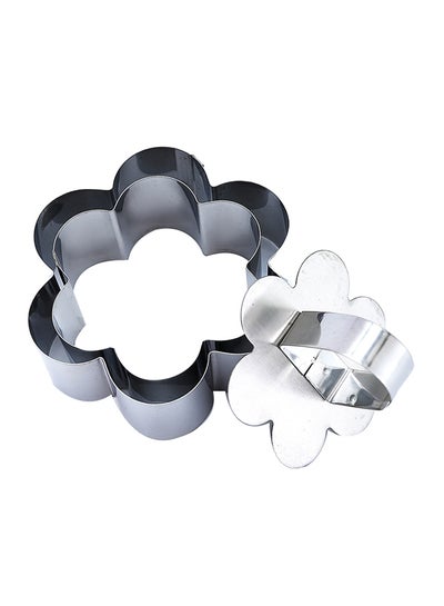 Buy 3-Piece Pastry Mold Set Silver 10.4, 7.8x4, 7.3x4cm in Saudi Arabia