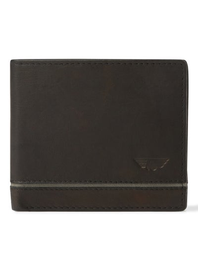 Buy Contrast Stripe Two Fold Wallet Black in Saudi Arabia