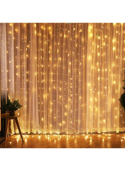 Buy Decoration Curtain Strings LED Light White 2.4x3x3meter in Saudi Arabia