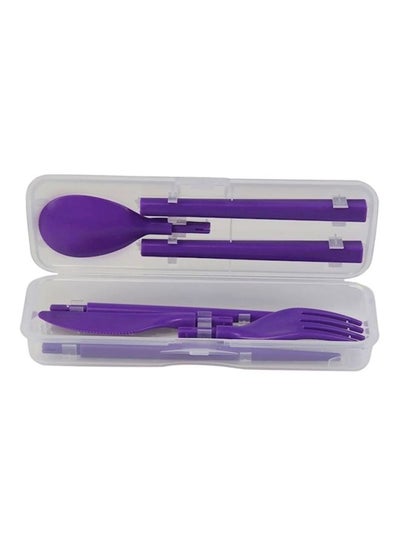 Buy To Go Cutlery Set Purple 52x26x181mm in Saudi Arabia