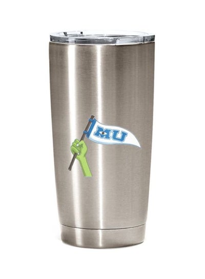 Buy Stainless Steel Travel Tumbler With Acrylic Lid Silver 20ounce in UAE