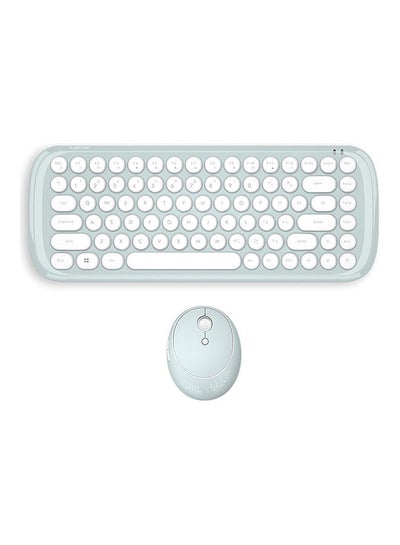 Buy Mofii CANDY Combo Wireless 2.4G Pure Color 84 Key Mini Keyboard Mouse Set With Circular Punk Key Caps Green Green in UAE