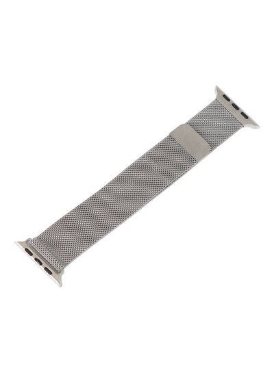 اشتري Milanese Loop Band Strap Compatible With Apple Watch 6 5 Stainless Steel 42MM 44MM Iwatch Series Bracelet Accessories WatchBand Silver في مصر