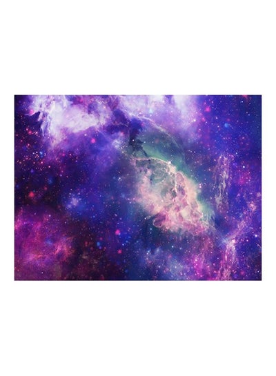 Buy Space Printed Self Adhesive Wall Sticker Purple/White/Green 60x45cm in Egypt