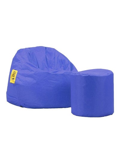 Buy 2-Piece Medium Waterproof Bean Bag And Buff Waterproof Bean Bag Set blue 80x60x80cm in UAE