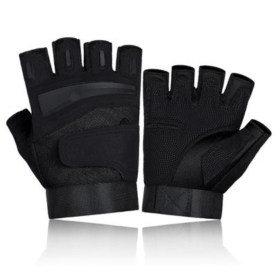 Buy Anti-Slip Adjustable Half Finger Sports Gloves For Fitness 15cm in UAE