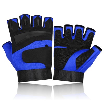 اشتري Anti-Slip Adjustable Half Finger Sports Gloves For Fitness 15سم في الامارات