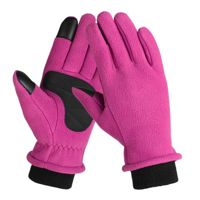 Buy Thermal Polar Fleece Winter Touchscreen Gloves 26cm in UAE