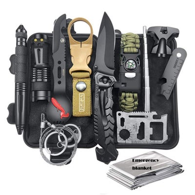 Buy 12 in 1 Emergency Camping Survival Kit 17cm in UAE