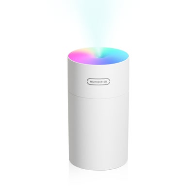 Buy 270ml Portable Night Light Quiet Auto-Shut Off Car Mist Humidifier Diffuser White 13cm in Saudi Arabia